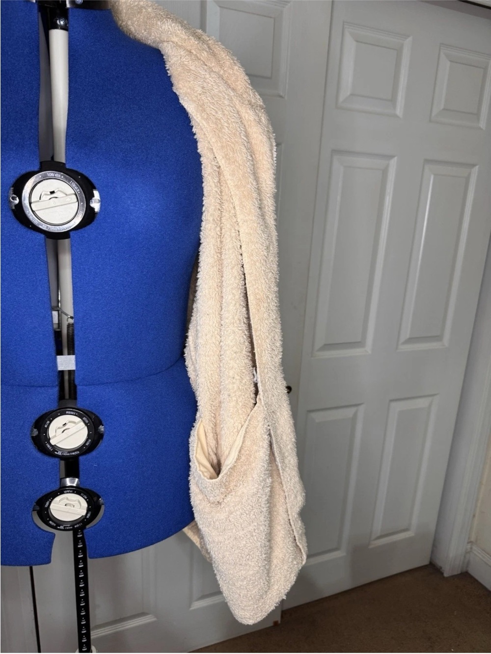 Woman Within Plush Cream Teddy Zip-Up Jacket - Picture 3 of 11
